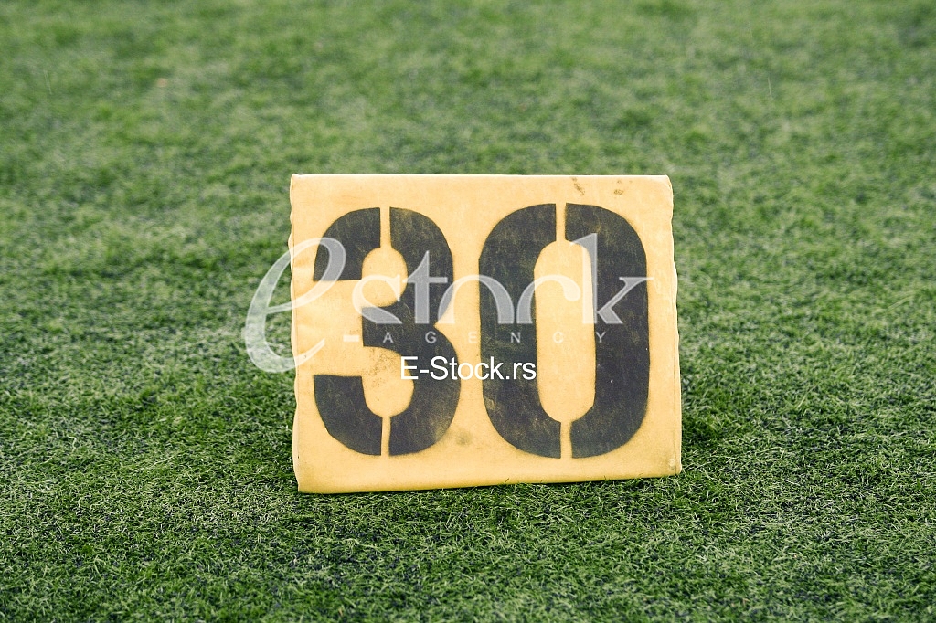 30 Yard Line on American Football Field