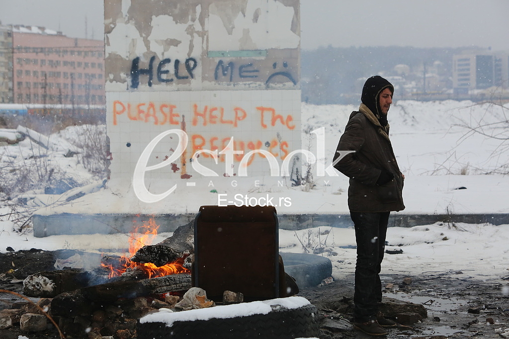 Refugees in Serbia during the winter