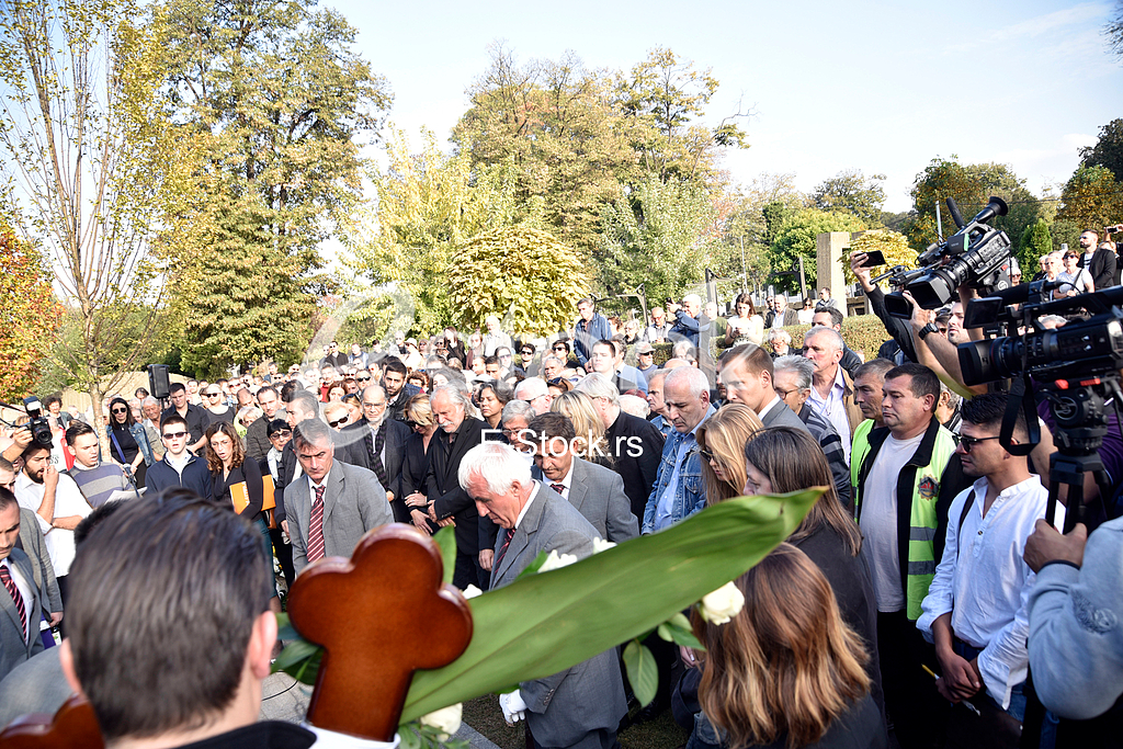 The funeral of actress Milena Dravic