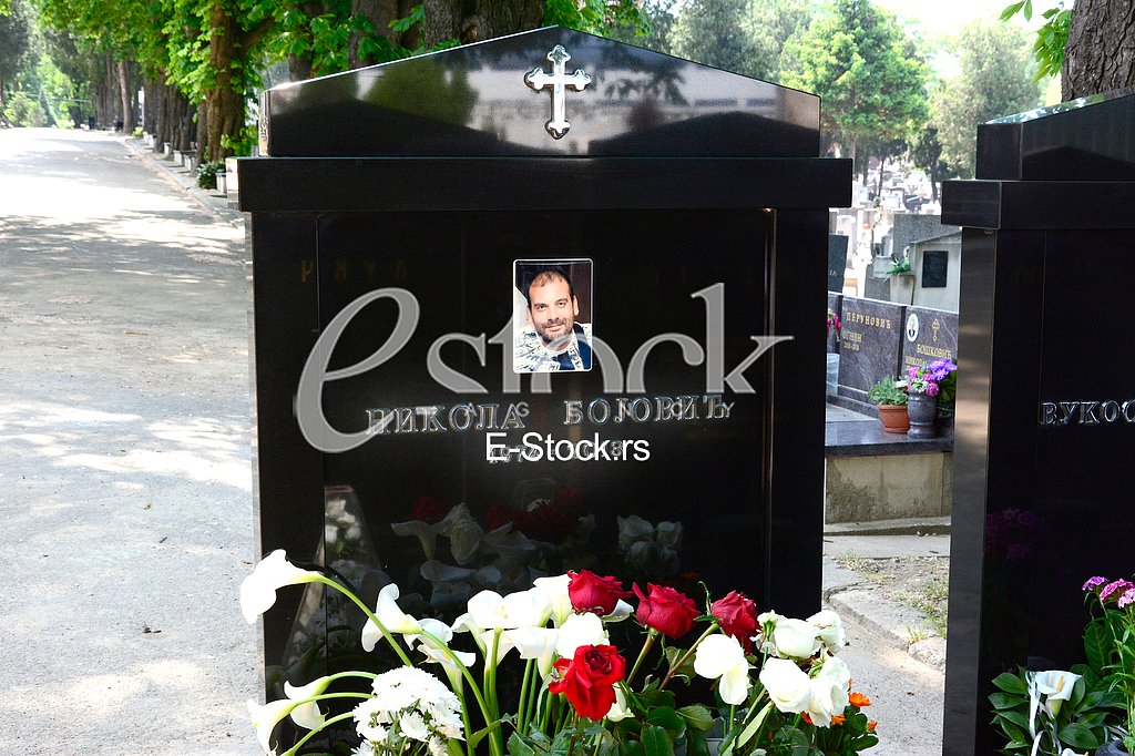 Novo groblje cemetery, grave of Nikola Bojovic
