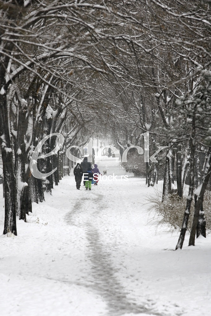 People in winter time