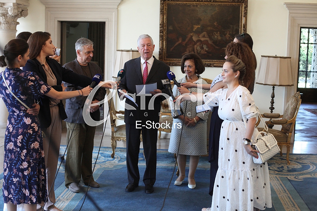 Miodrag Popovic, NJKV prestolonaslednik Aleksandar Karadjordjevic i princeza Katarina Karadjordjevic