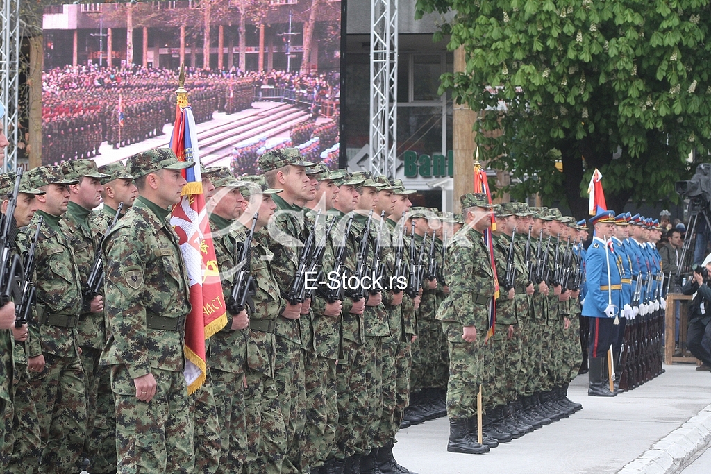 Parade of Serbia army