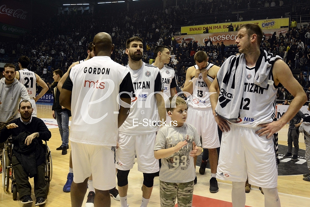 Partizan-Paok, (78:82), basketball game, FIBA league.