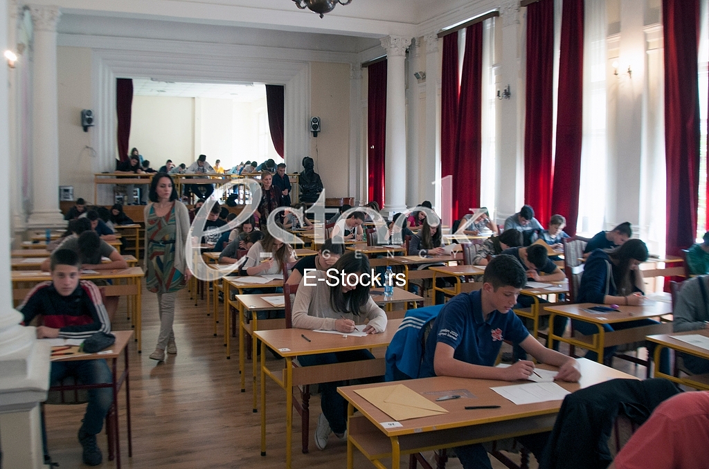 Taking the test exam