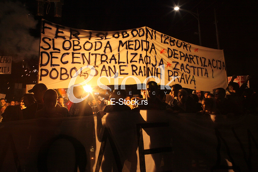 Demonstration for the Presidential elections Aleksandar Vucic