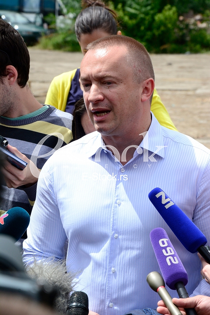 Meeting of the Democratic Party of Serbia in Hercegovacka street