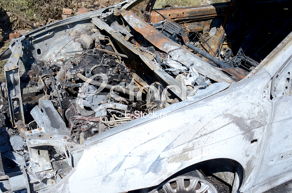 The burning car from Vinci