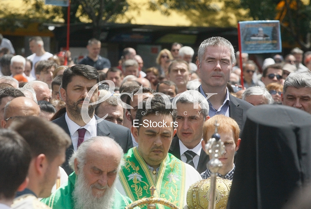 Ortodox church procession Belgrade Spasovdan
