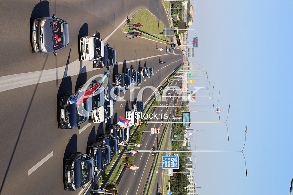 Blokada autoputa E-75 protest Srbija protiv nasilja