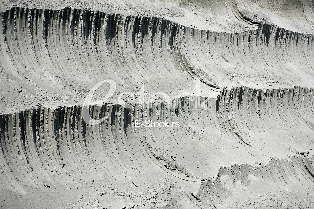 Close-up of Copper Mine Open Pit Excavation