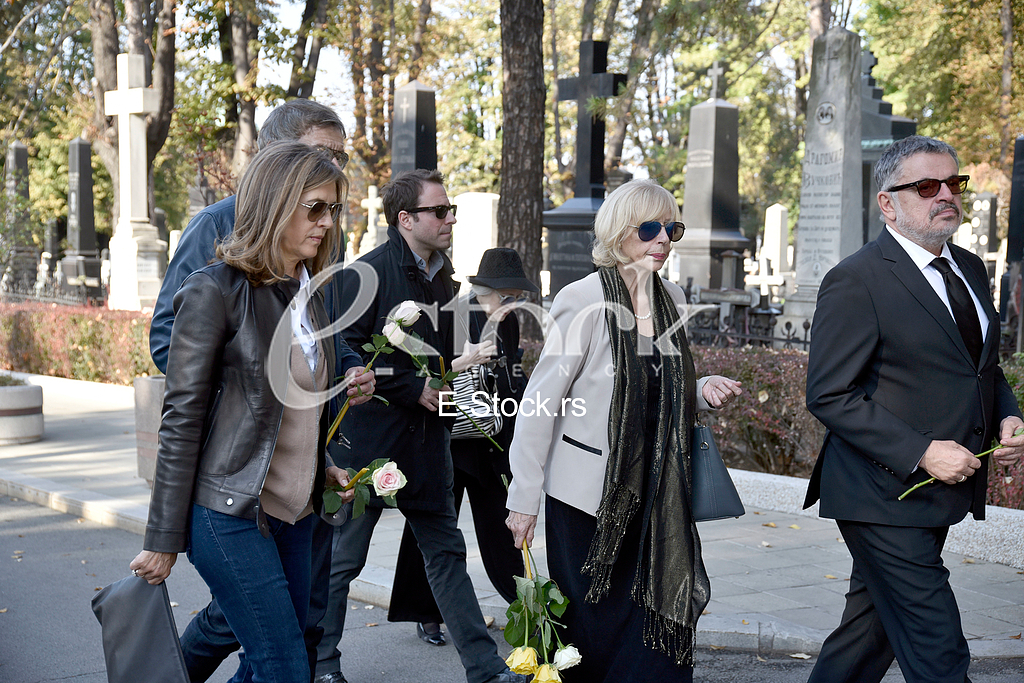 The funeral of actress Milena Dravic