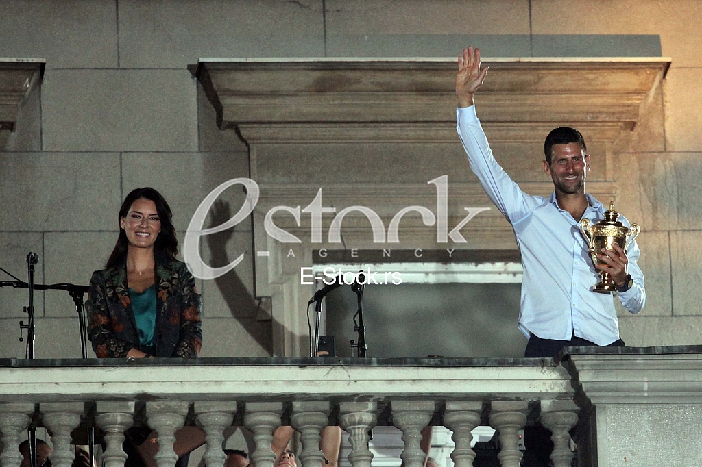 Novak Djokovic na terasi Skupstine grada Beograda