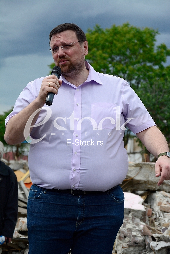 Meeting of the Democratic Party of Serbia in Hercegovacka street