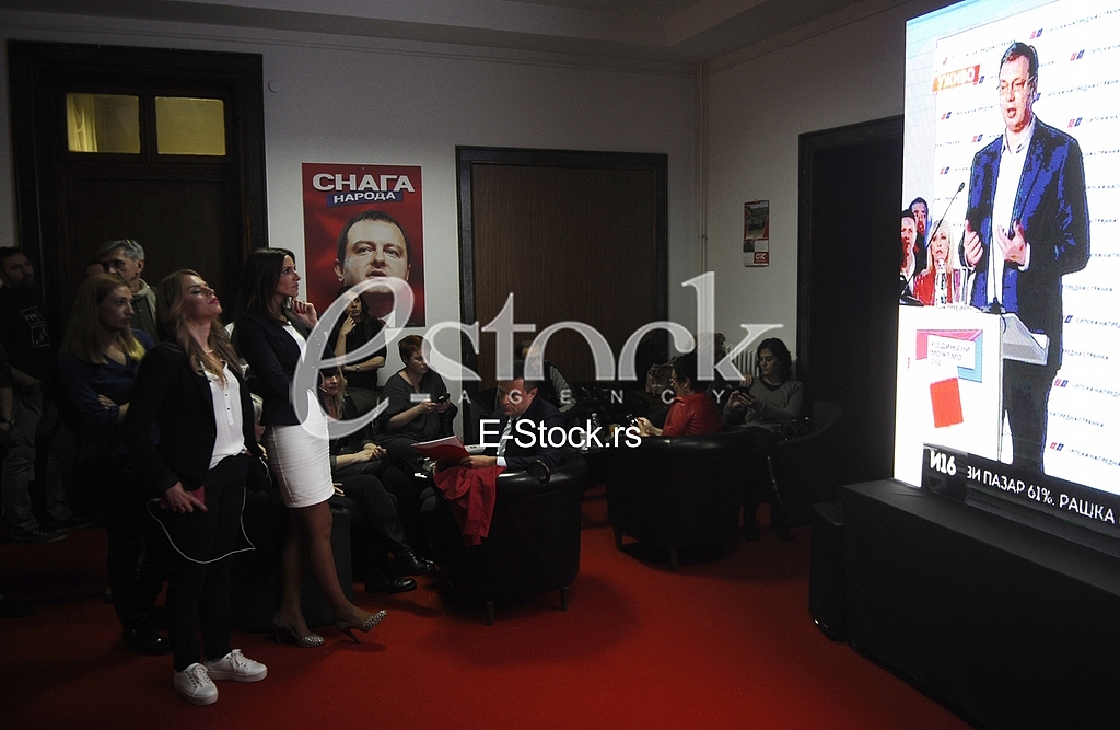 Election night in Serbia 2016 SNS