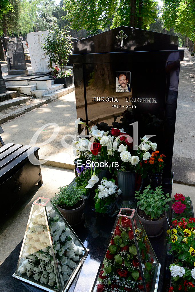 Novo groblje cemetery, grave of Nikola Bojovic