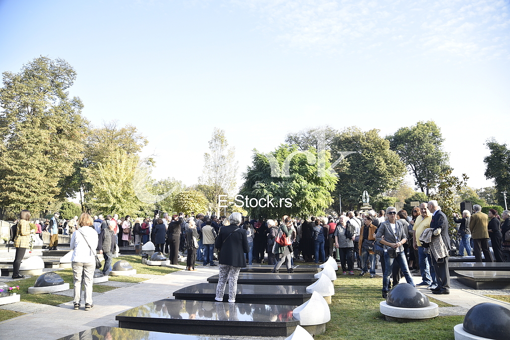 The funeral of actress Milena Dravic