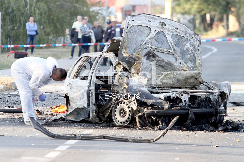 An explosion of a car in Vozdovac