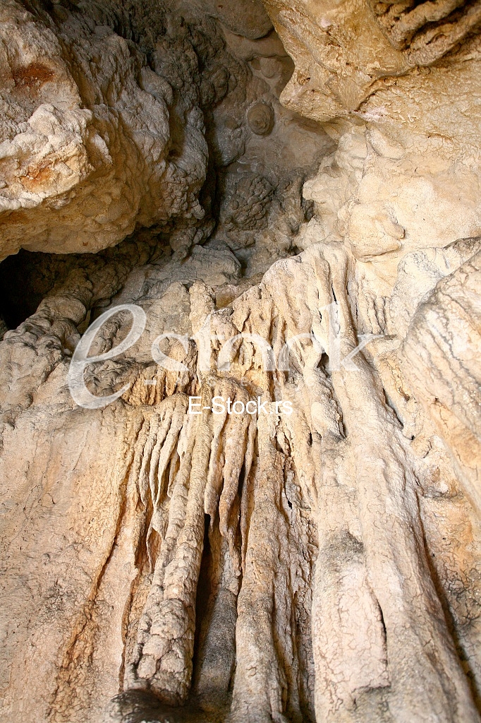 Rock formation inside a cave, stalagmite