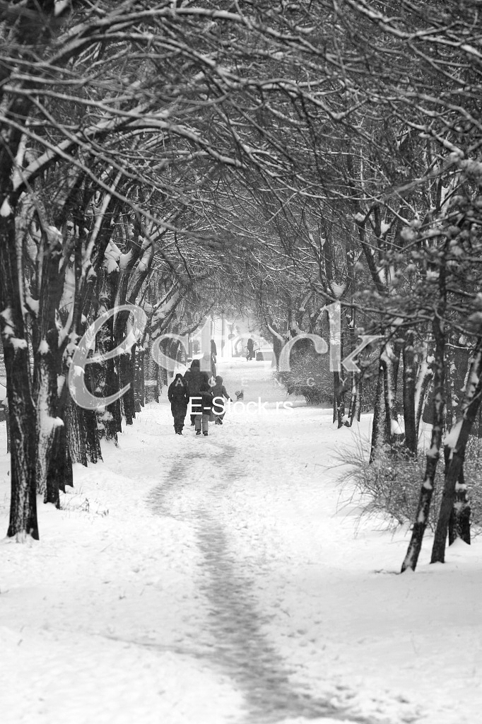 People in winter time