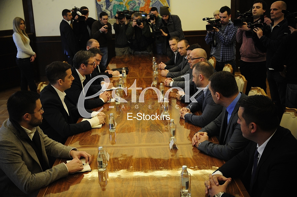 Marko Djuric, Aleksandar Vucic i Goran Rakic