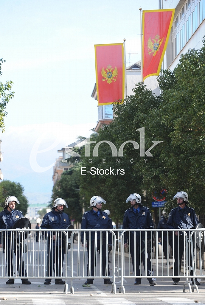 Street protest in Podgorica