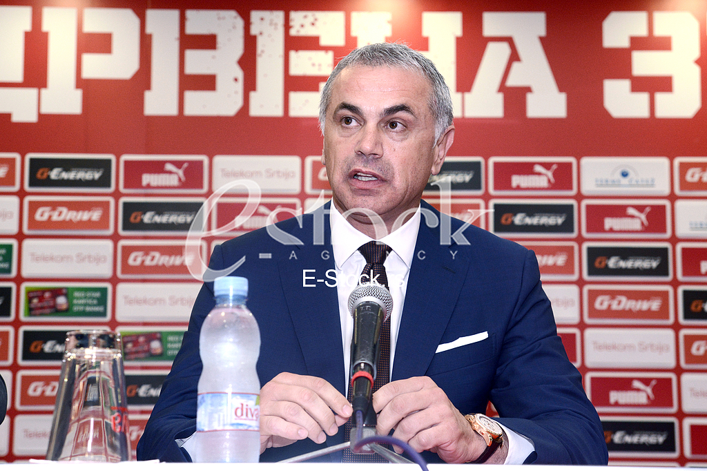 At a press conference at the 