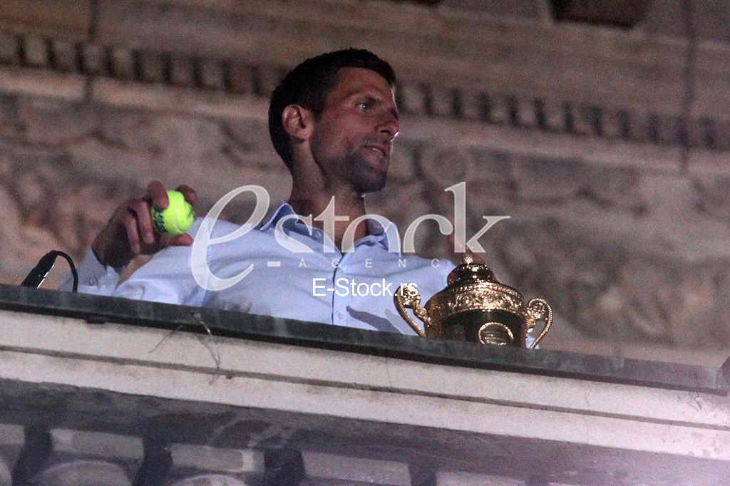 Novak Djokovic na terasi Skupstine grada