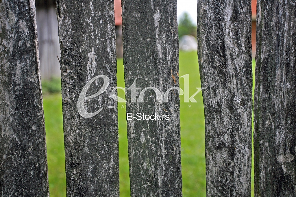 Farm gate fence made of wood
