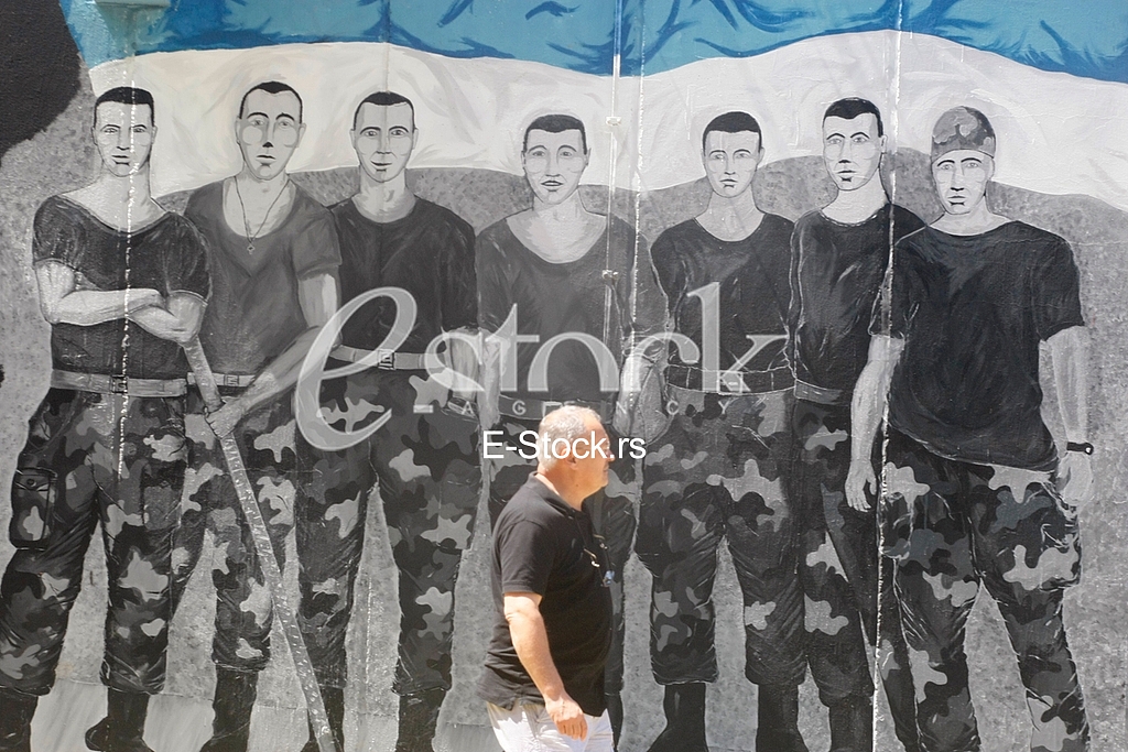 Graphite in the village Vidikovac  in honor of soldiers killed in the war in Kosovo on the borderline Kosare in war 1999