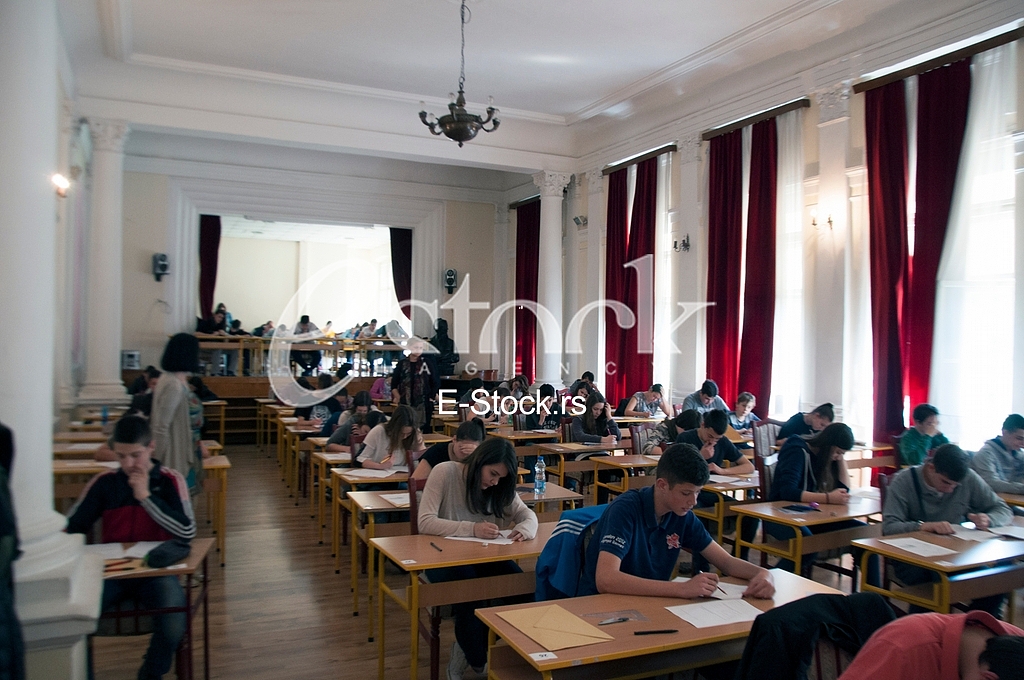 Taking the test exam