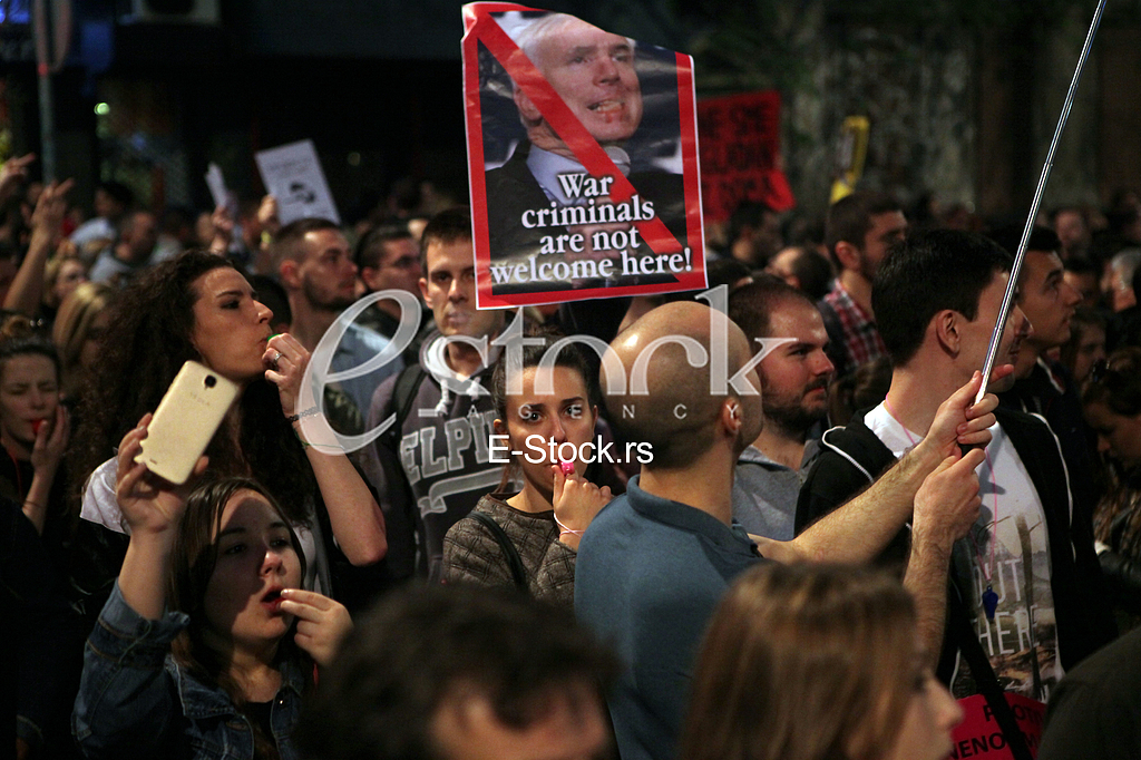 Demonstration for the Presidential elections Aleksandar Vucic