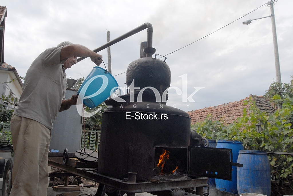 Making brandy 
