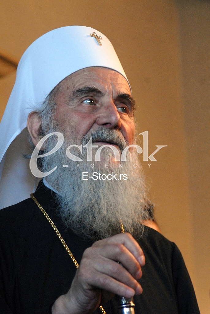 Serbian patriarch Irinej.