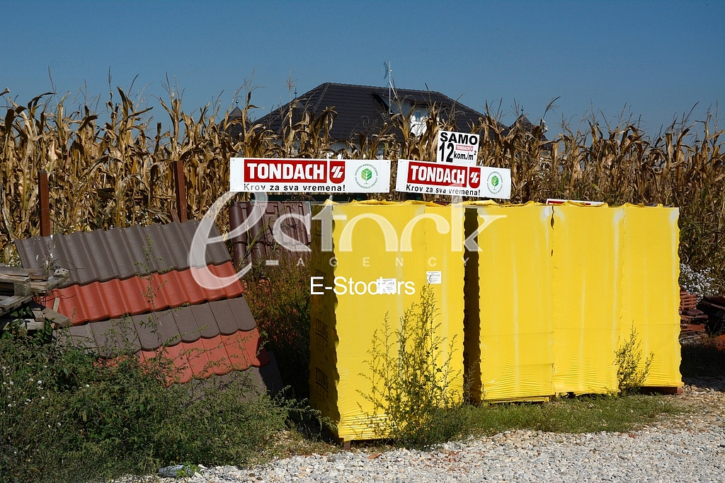 House of singer Seka Aleksic in the middle of a corn field in Stara Pazova