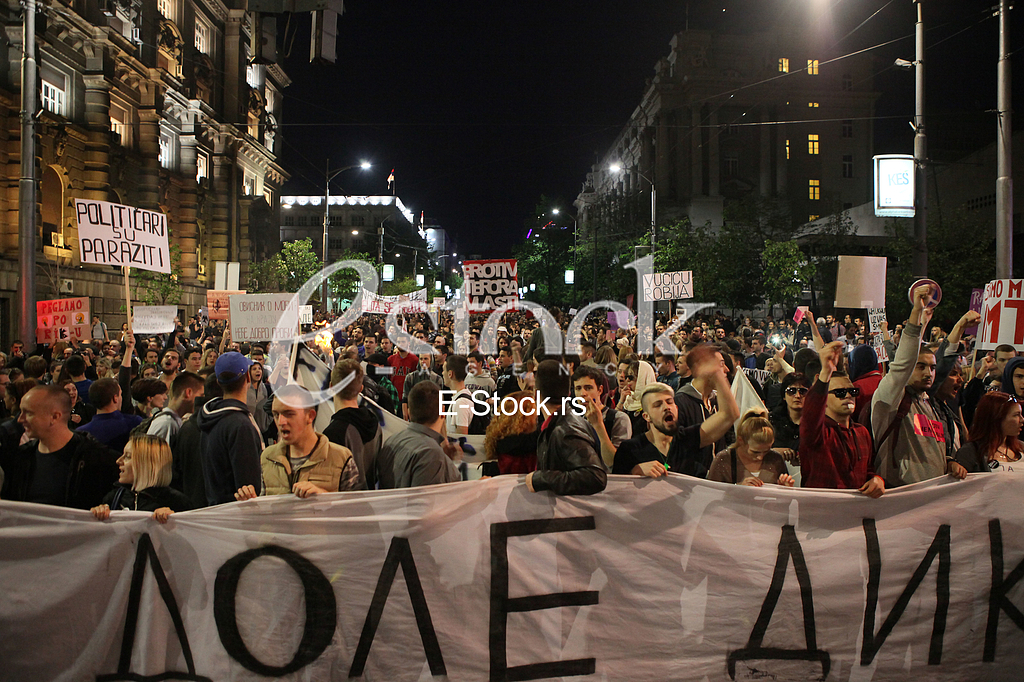 Demonstration for the Presidential elections Aleksandar Vucic