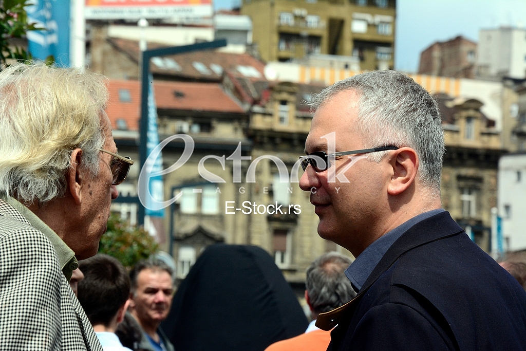 Meeting of the Democratic Party of Serbia in Hercegovacka street