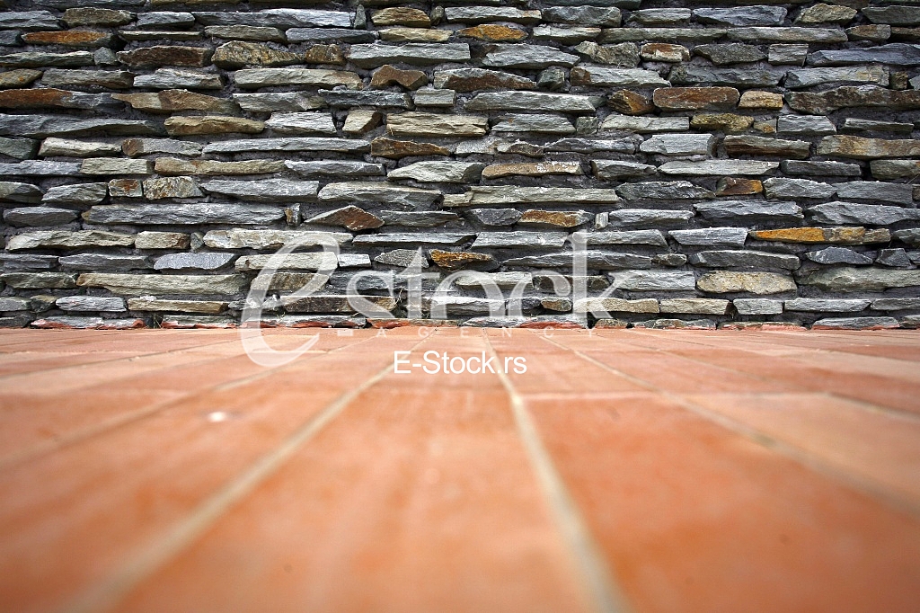 real stone wall surface with cement
