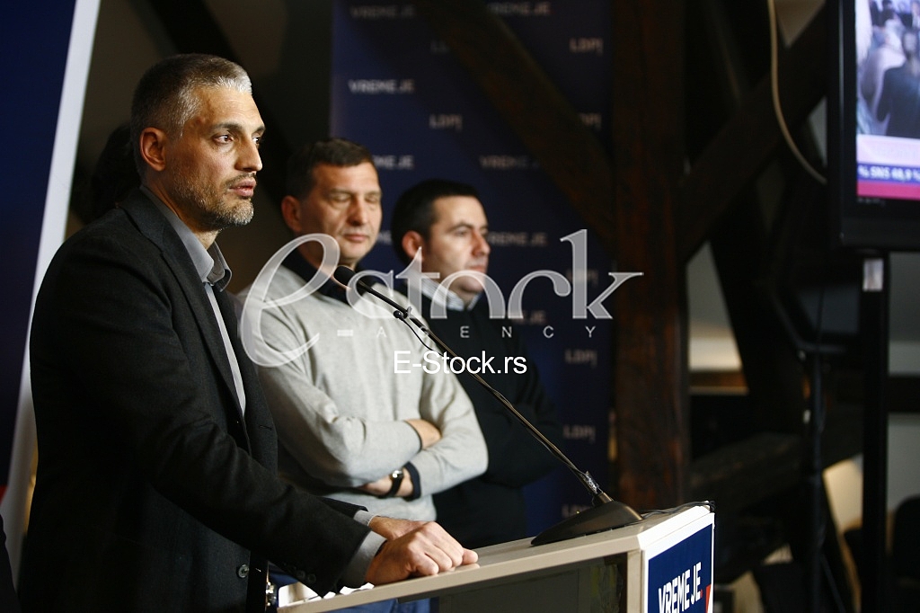 Cedomir Jovanovic speaks to the press