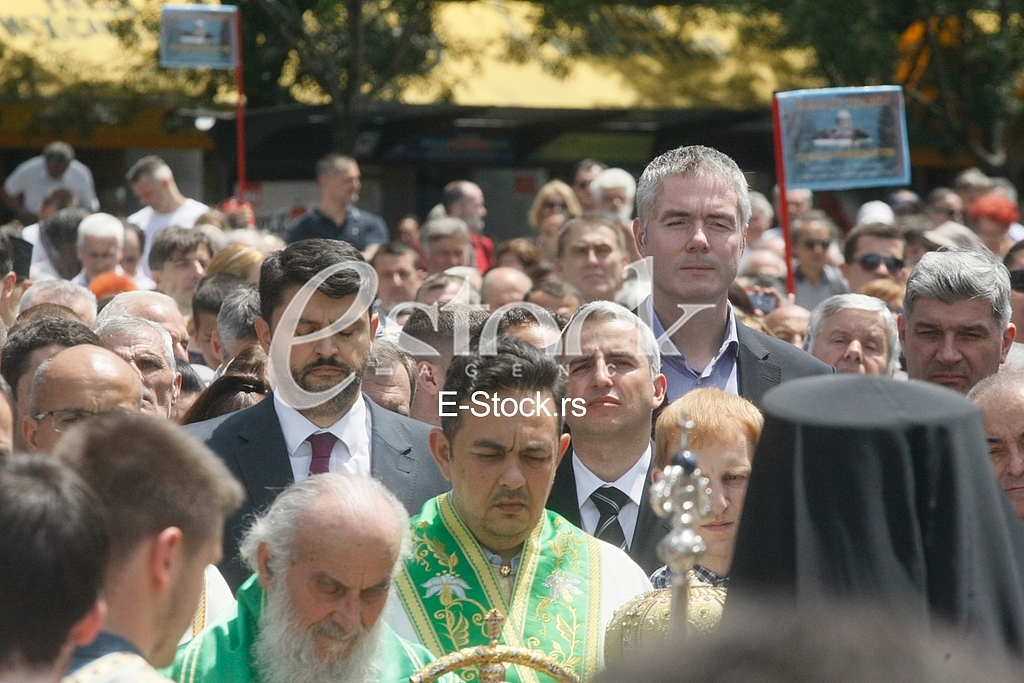 Ortodox church procession Belgrade Spasovdan