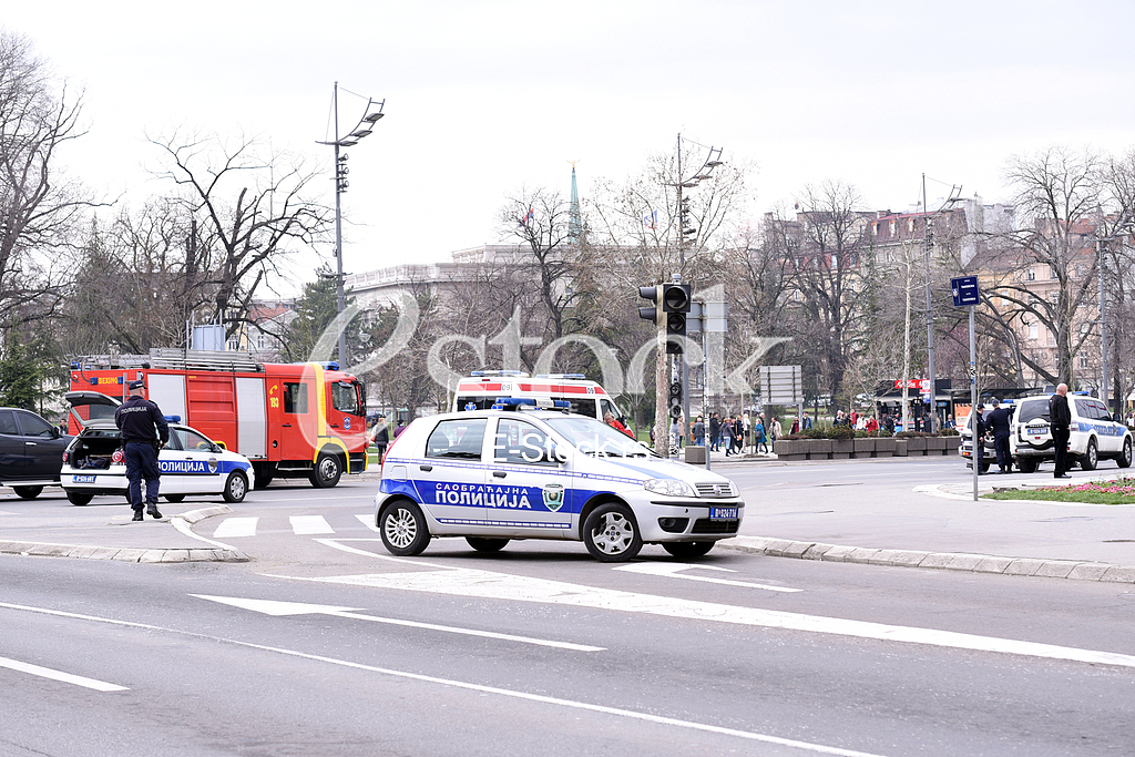 Bomb in front of the assembly.