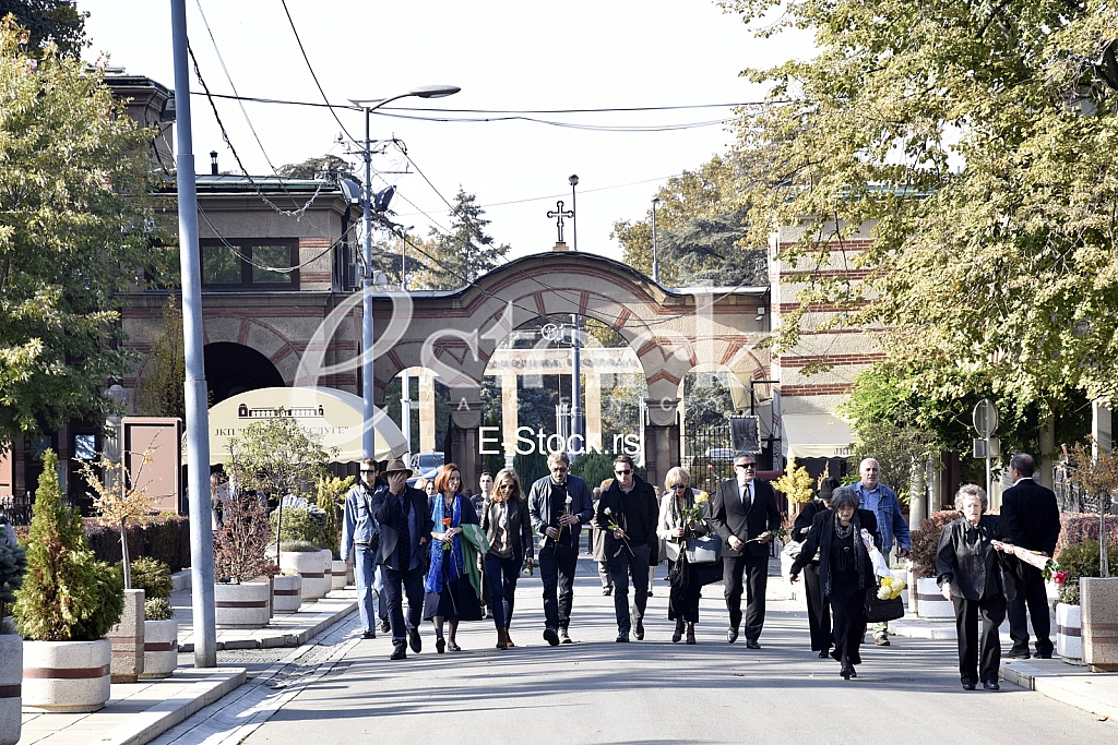 The funeral of actress Milena Dravic