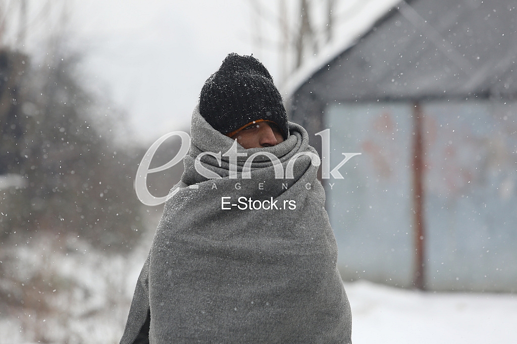 Migrants in Belgrade during winter Migrants in Belgrade during winter