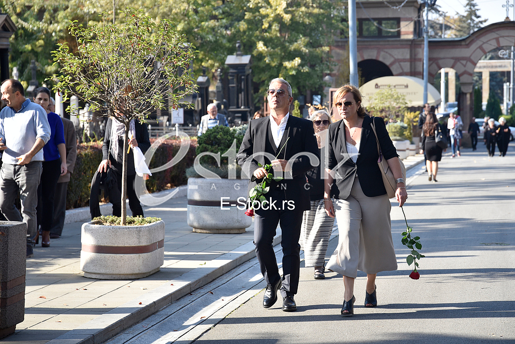The funeral of actress Milena Dravic