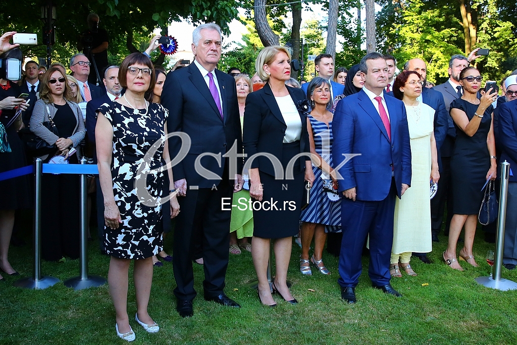 The traditional reception at the residence of the US ambassador