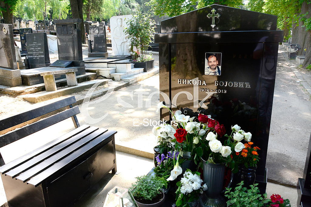 Novo groblje cemetery, grave of Nikola Bojovic