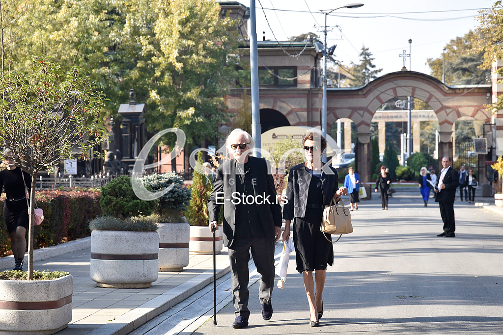 The funeral of actress Milena Dravic