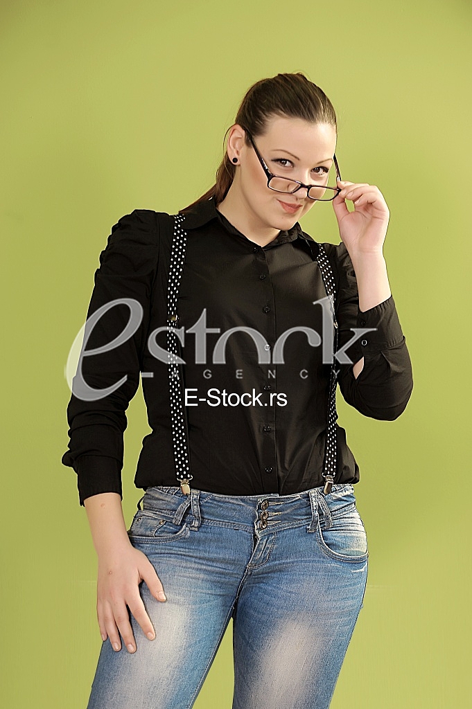 woman with eyeglasses