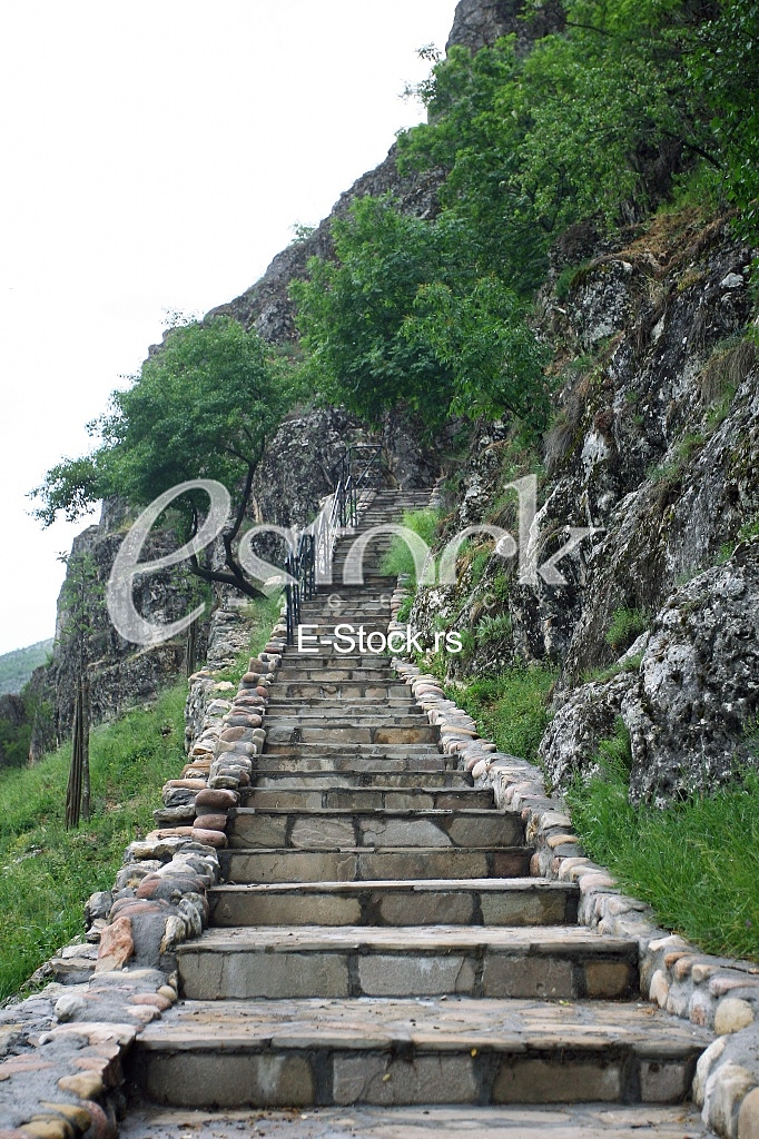 old stone stairs which lead up the hill