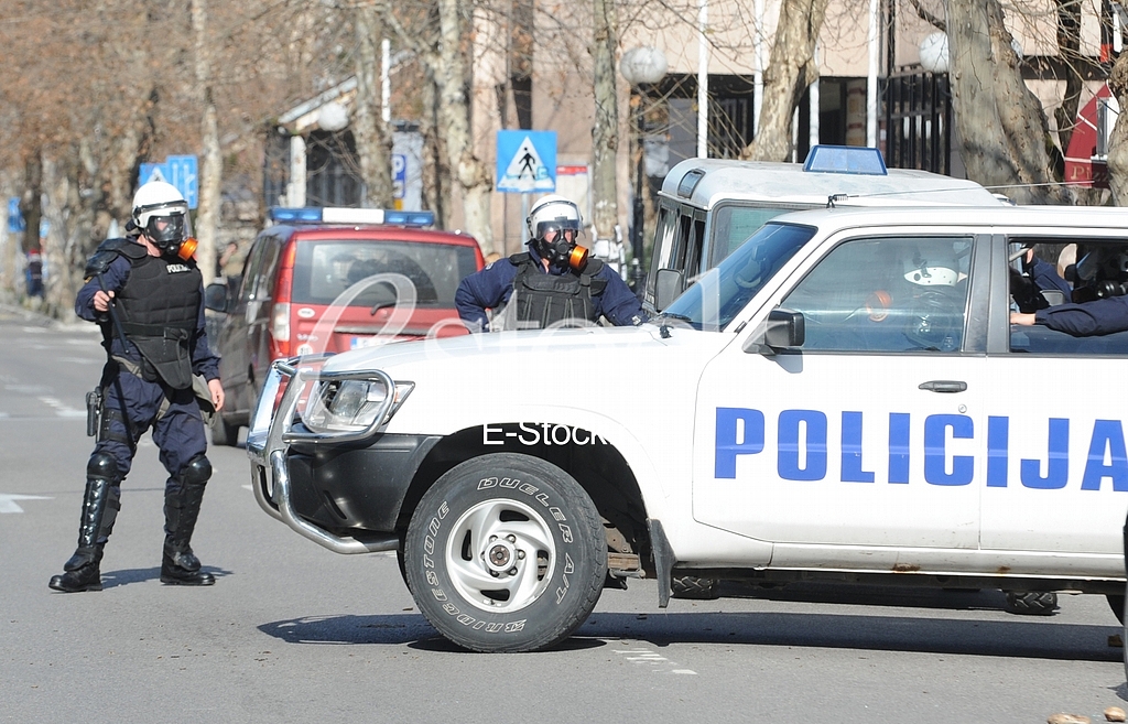 Street protest in Podgorica